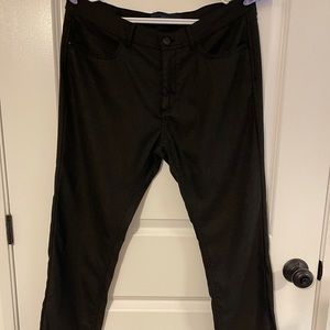 Black and slightly grey checkered dress pants